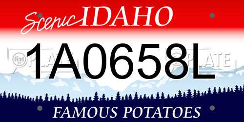 1A0658L Idaho License Plate