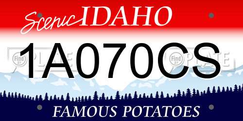1A070CS Idaho License Plate