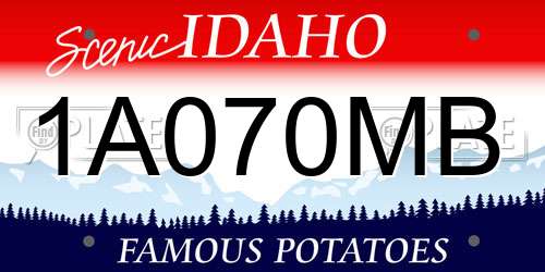 1A070MB Idaho License Plate