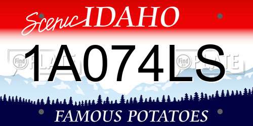 1A074LS Idaho License Plate