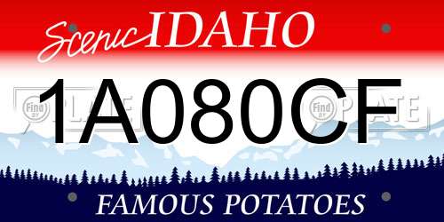 1A080CF Idaho License Plate