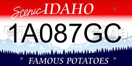 1A087GC Idaho License Plate