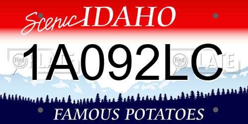1A092LC Idaho License Plate