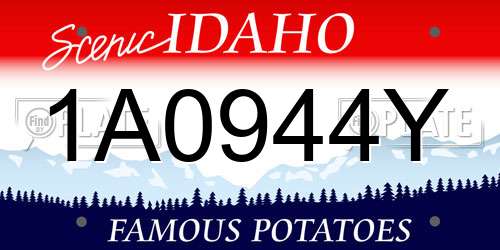 1A0944Y Idaho License Plate