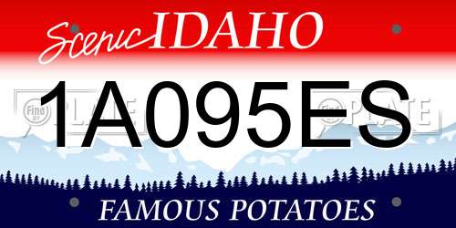 1A095ES Idaho License Plate