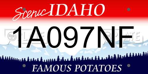 1A097NF Idaho License Plate