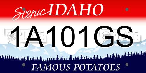 1A101GS Idaho License Plate