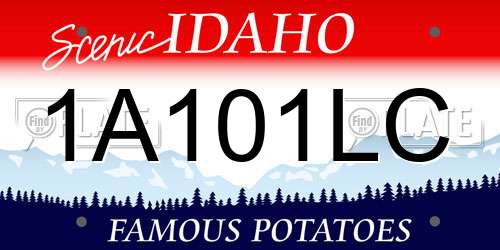 1A101LC Idaho License Plate
