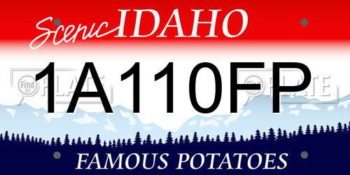 1A110FP Idaho License Plate