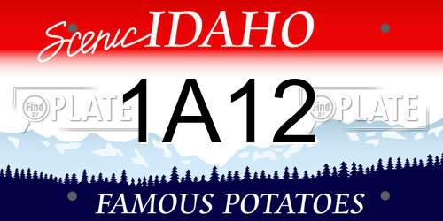 1A12 Idaho License Plate