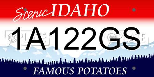 1A122GS Idaho License Plate