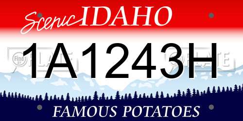 1A1243H Idaho License Plate