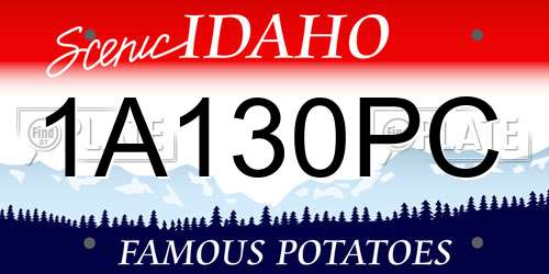 1A130PC Idaho License Plate