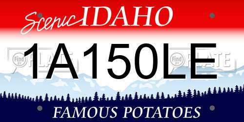 1A150LE Idaho License Plate
