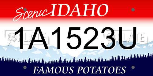 1A1523U Idaho License Plate