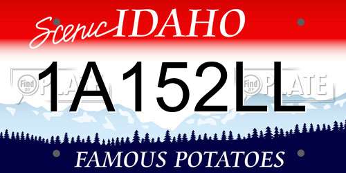 1A152LL Idaho License Plate
