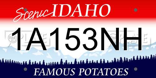 1A153NH Idaho License Plate