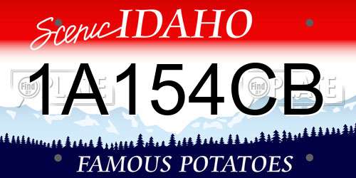 1A154CB Idaho License Plate