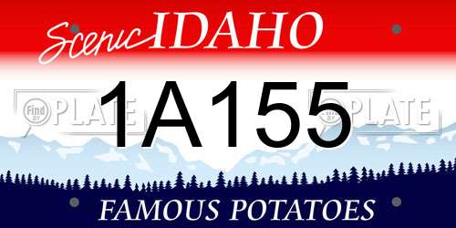 1A155 Idaho License Plate