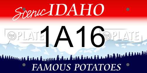 1A16 Idaho License Plate