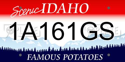 1A161GS Idaho License Plate