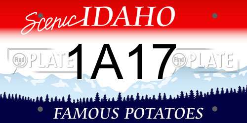 1A17 Idaho License Plate