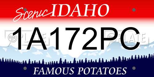 1A172PC Idaho License Plate