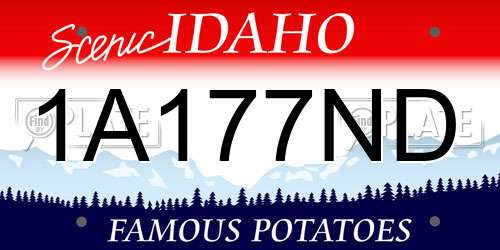 1A177ND Idaho License Plate