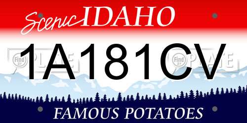 1A181CV Idaho License Plate