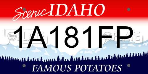 1A181FP Idaho License Plate