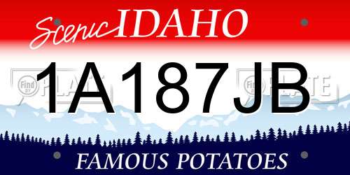 1A187JB Idaho License Plate