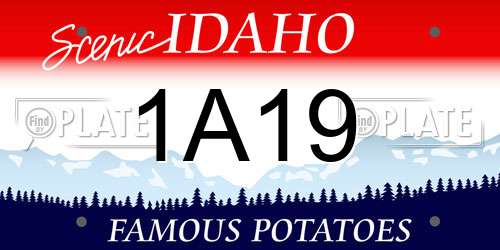 1A19 Idaho License Plate