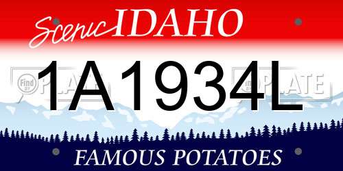 1A1934L Idaho License Plate