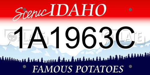 1A1963C Idaho License Plate