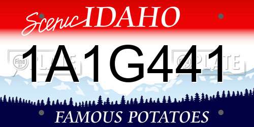1A1G441 Idaho License Plate