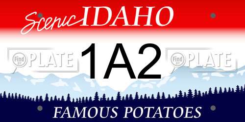 1A2 Idaho License Plate