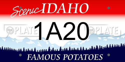 1A20 Idaho License Plate