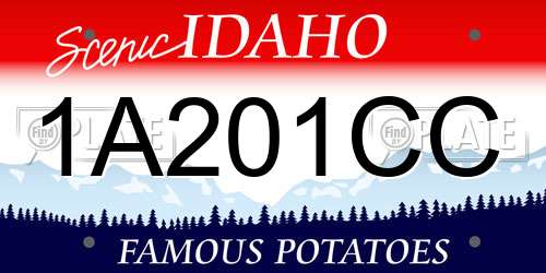 1A201CC Idaho License Plate