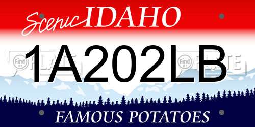 1A202LB Idaho License Plate