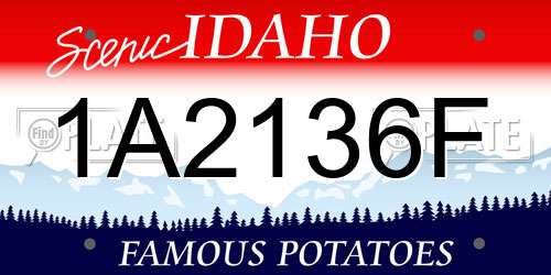 1A2136F Idaho License Plate