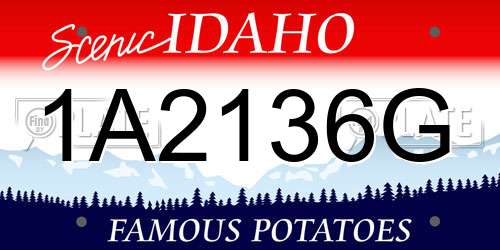 1A2136G Idaho License Plate