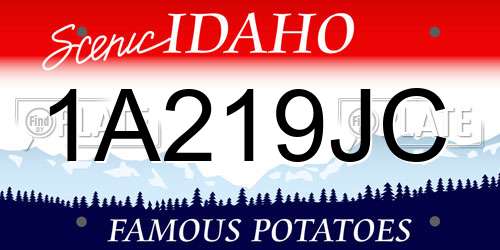 1A219JC Idaho License Plate
