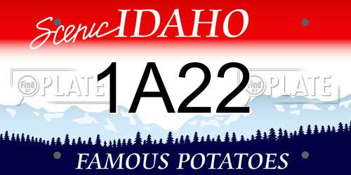 1A22 Idaho License Plate