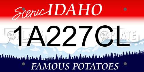 1A227CL Idaho License Plate