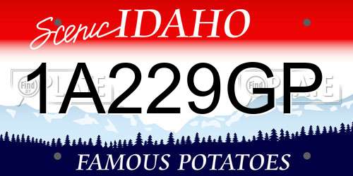 1A229GP Idaho License Plate