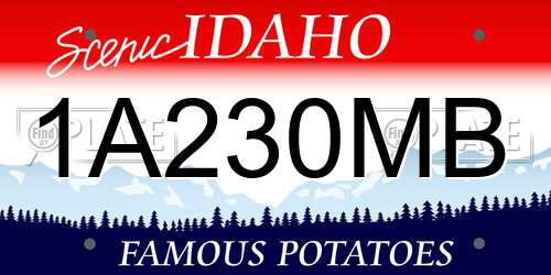 1A230MB Idaho License Plate