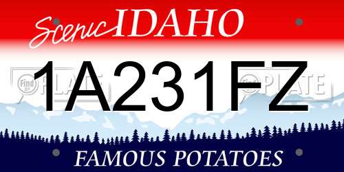 1A231FZ Idaho License Plate
