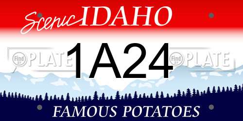 1A24 Idaho License Plate
