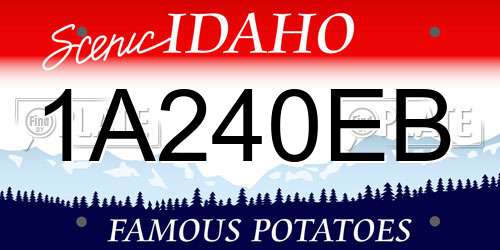 1A240EB Idaho License Plate