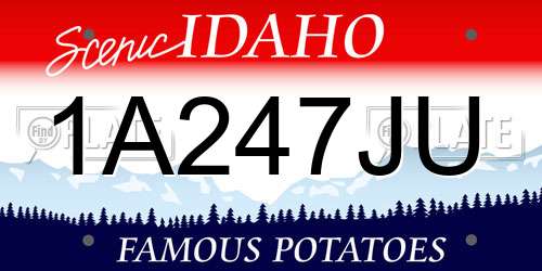 1A247JU Idaho License Plate